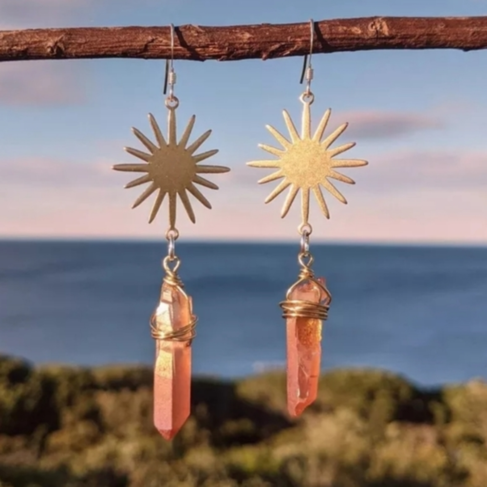 Quartz Crystal Earrings‎
